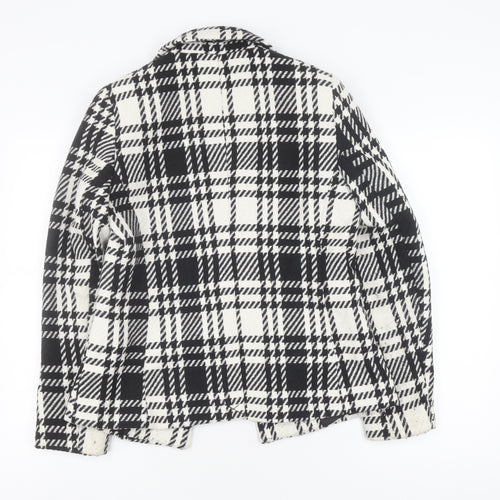 New Look Women's Black Check Blazer Size 10 Lined