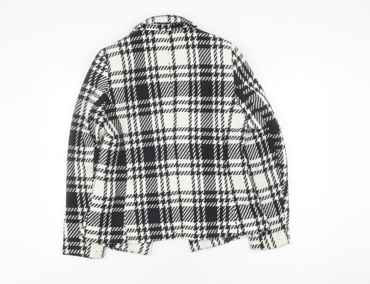 New Look Women's Black Check Blazer Size 10 Lined