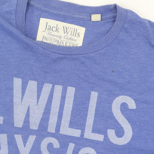 Jack Wills Men's Blue Graphic T-Shirt M Sports Style