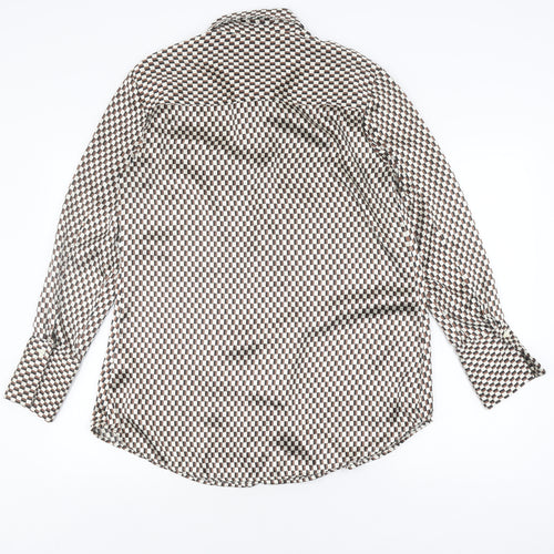 H&M Women's Multicoloured Geometric Button-Up Shirt M