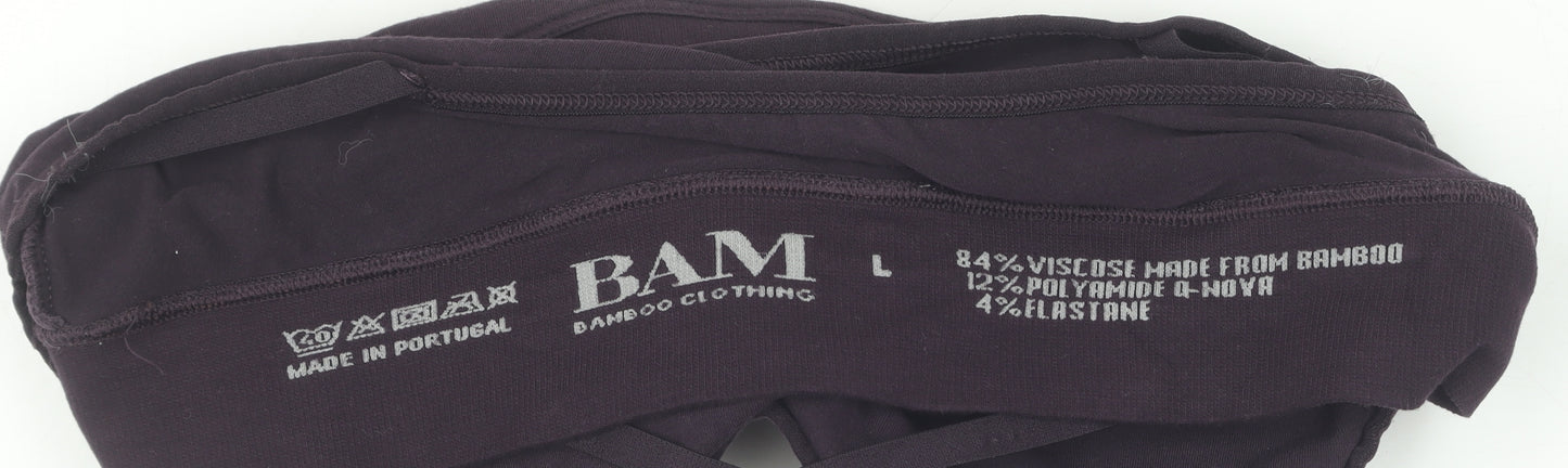 BAM Women's Black Tank Top, Size L, Yoga Camisole