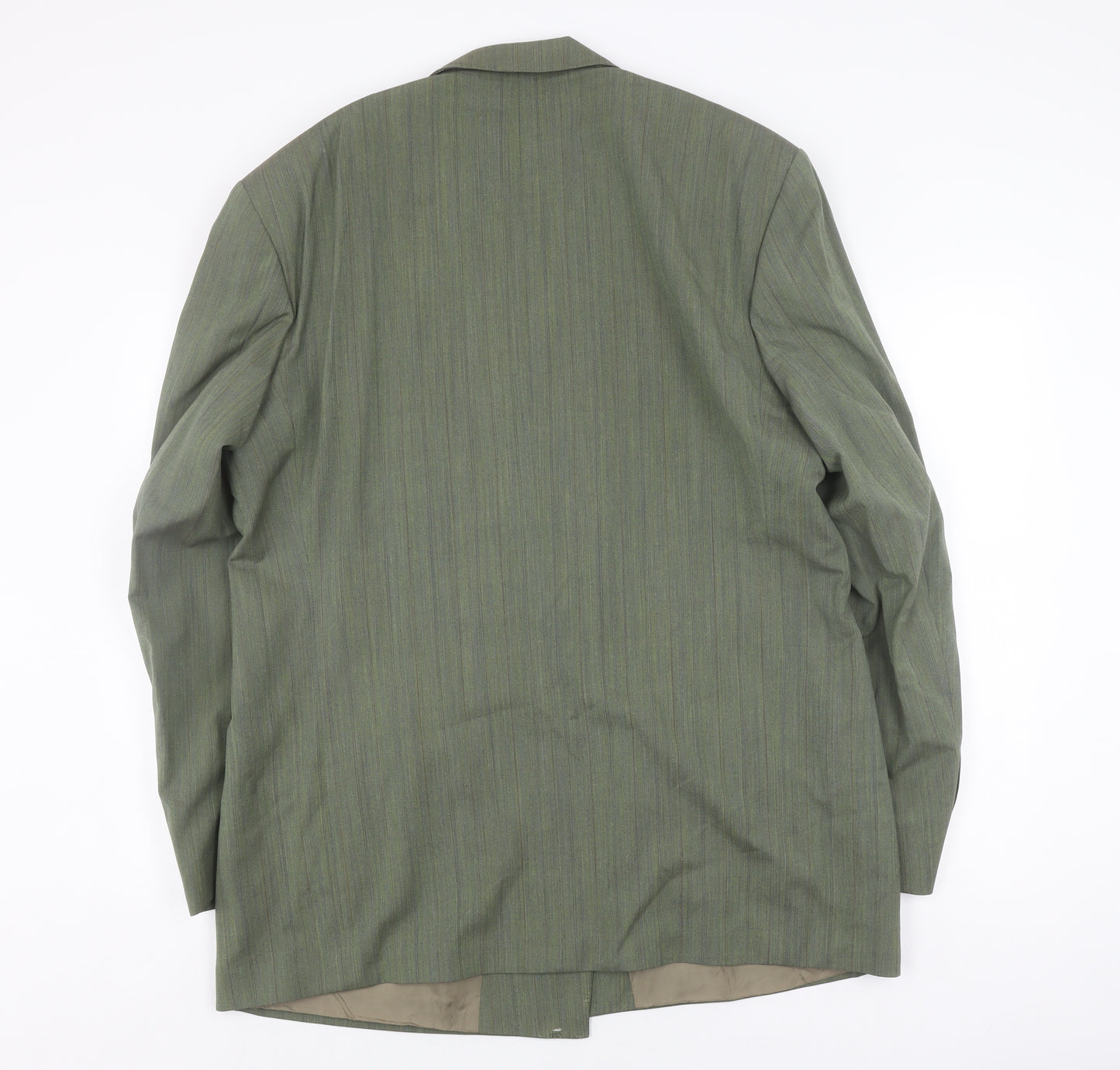 Marks and Spencer Men's Green Striped Suit Size 44/40