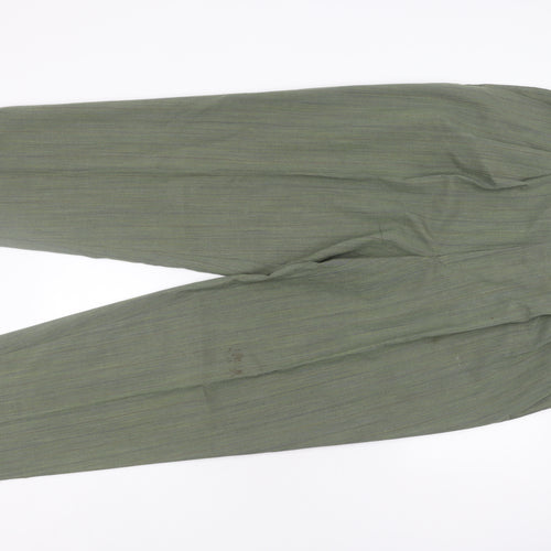 Marks and Spencer Men's Green Striped Suit Size 44/40