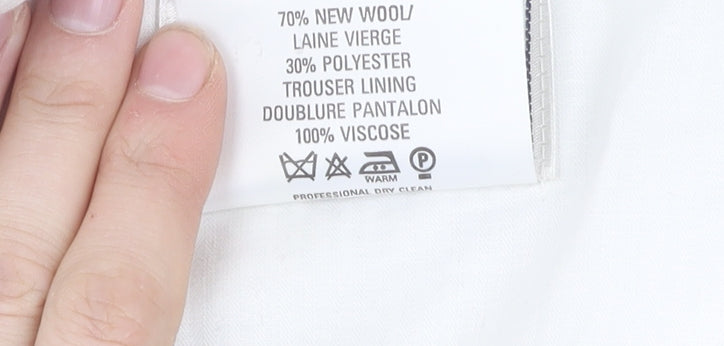 Marks and Spencer Men's Green Striped Suit Size 44/40