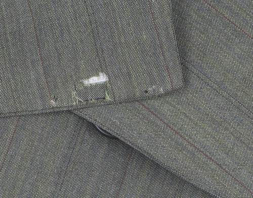 Marks and Spencer Men's Green Striped Suit Size 44/40