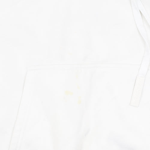 Tomato Papa Men's White Hoodie L Pullover Anime Graphic