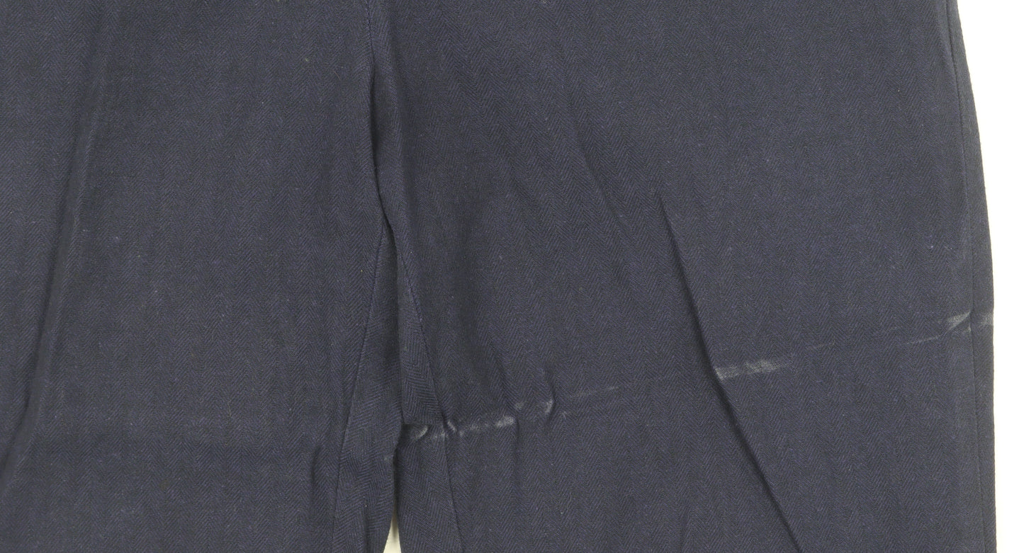 Laura Ashley Women's Blue Straight Trousers, Size 10