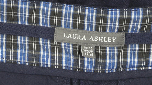 Laura Ashley Women's Blue Straight Trousers, Size 10