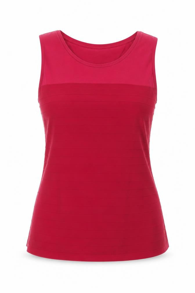Front view of Laura Ashley Red Women's Sleeveless Tank Top 12