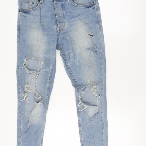 GK Women's Blue Distressed Skinny Jeans - Size 30
