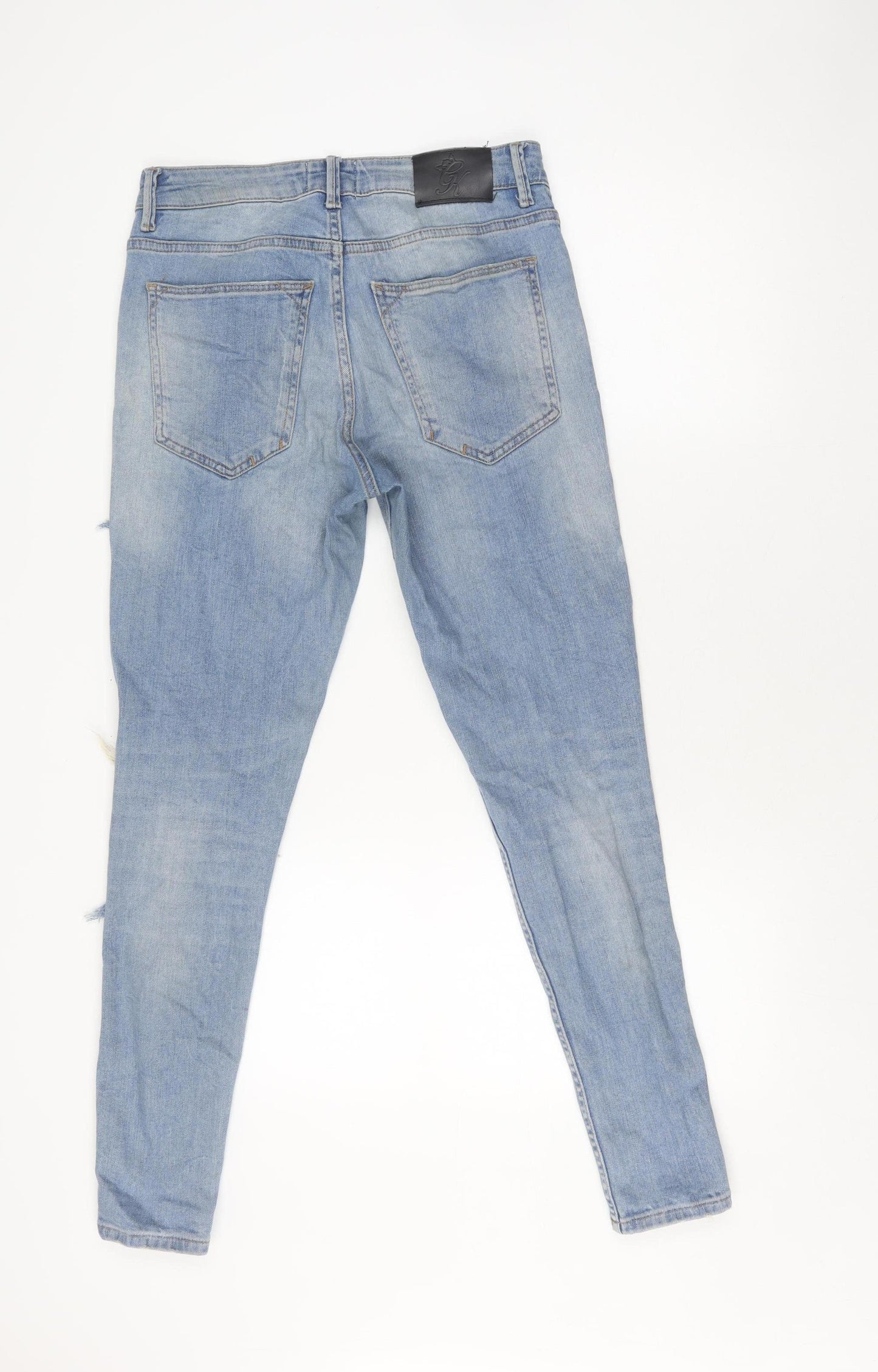 GK Women's Blue Distressed Skinny Jeans - Size 30