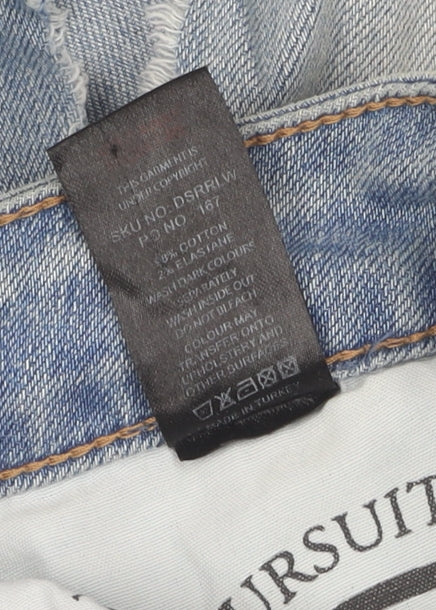 GK Women's Blue Distressed Skinny Jeans - Size 30