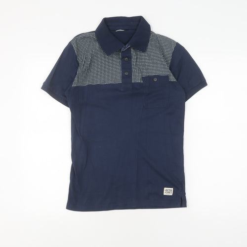 Jack & Jones Men's Blue Polo Shirt Small