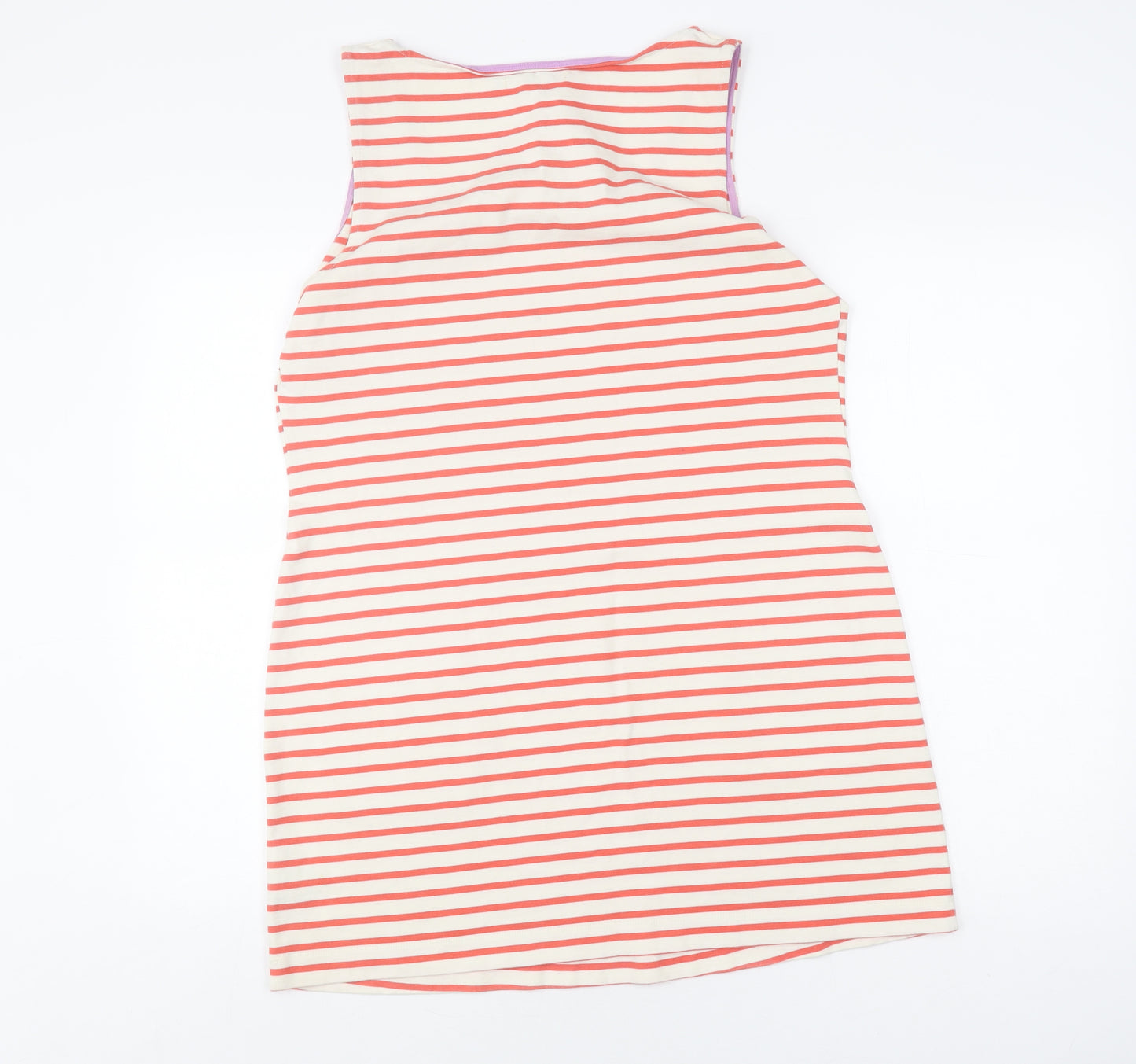 Boden Women's Red Striped Cotton Tank Dress, Size 16