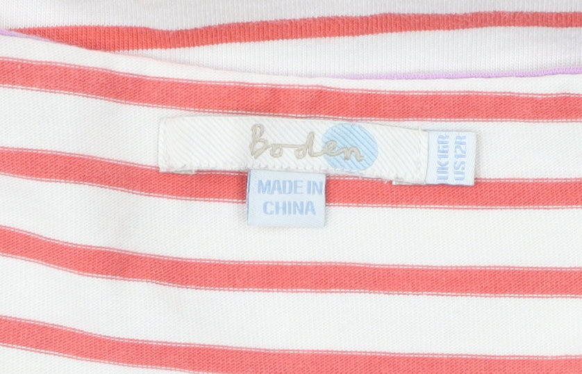 Boden Women's Red Striped Cotton Tank Dress, Size 16