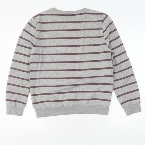 Harry Potter Unisex Grey Striped Pullover Sweatshirt