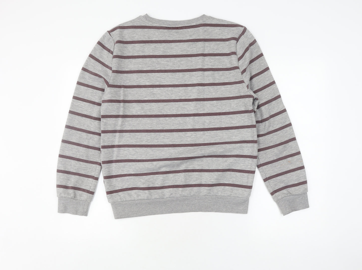Harry Potter Unisex Grey Striped Pullover Sweatshirt