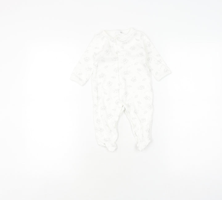 Jasper Conran White Unisex Baby Babygrow 3-6 Months