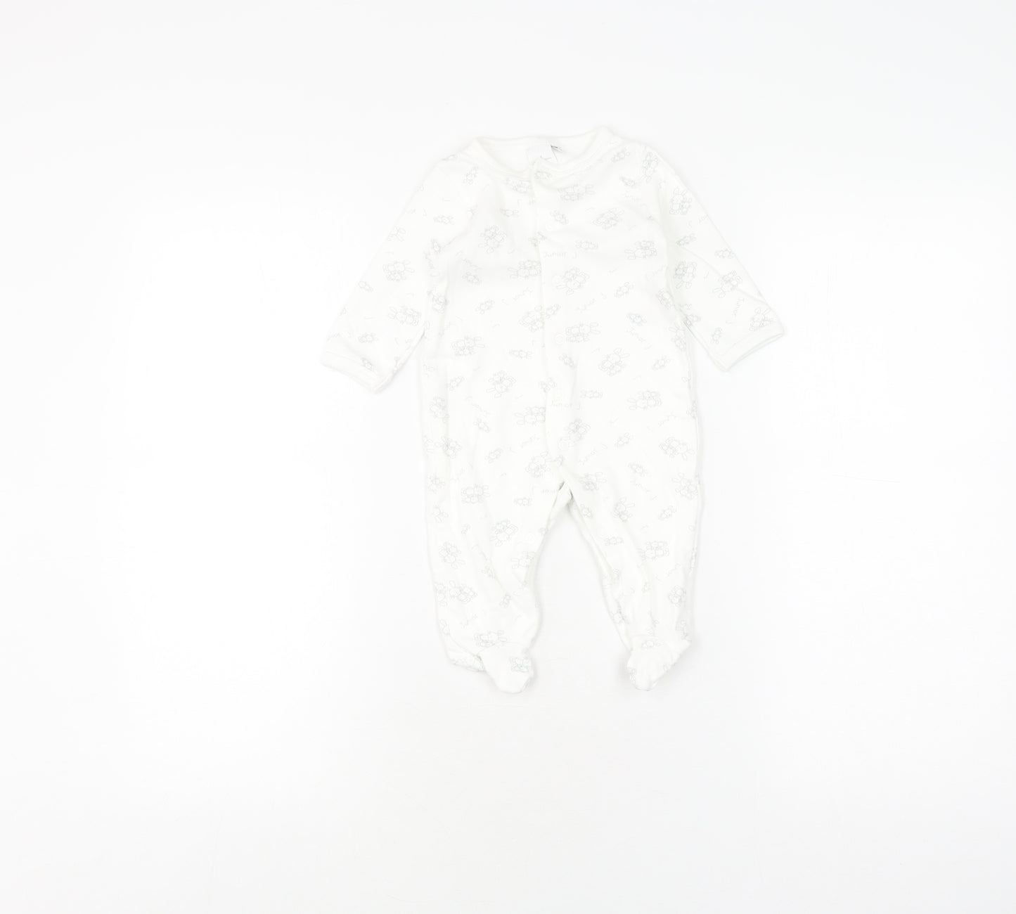 Jasper Conran White Unisex Baby Babygrow 3-6 Months