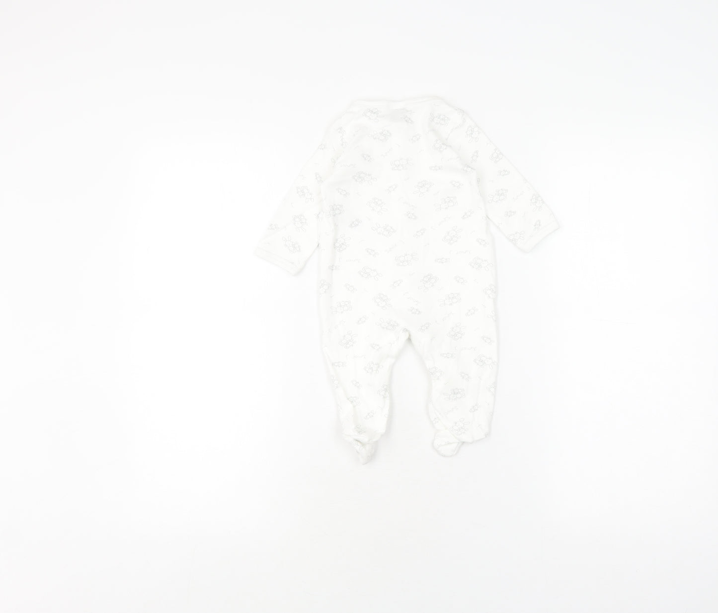 Jasper Conran White Unisex Baby Babygrow 3-6 Months