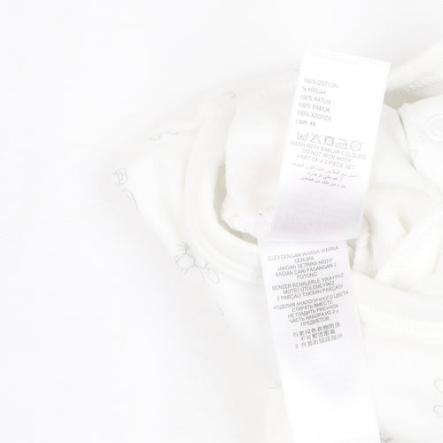 Jasper Conran White Unisex Baby Babygrow 3-6 Months