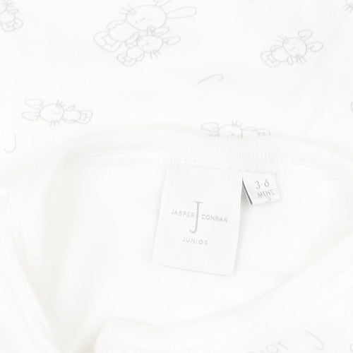 Jasper Conran White Unisex Baby Babygrow 3-6 Months