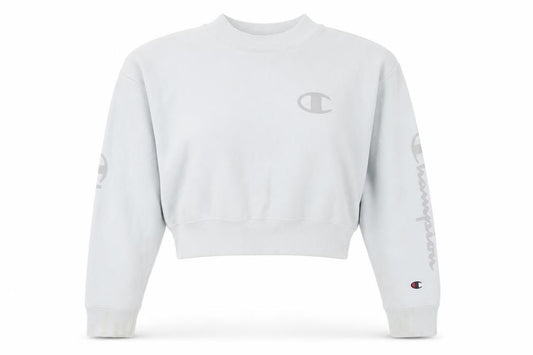 Front view of Champion Women's Blue XS Pullover Sweatshirt