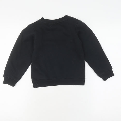 McKenzie Girls Black Pullover Sweatshirt 6-7 Years Casual Logo