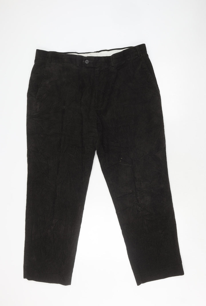 James Pringle Men's Black Corduroy Trousers 40W