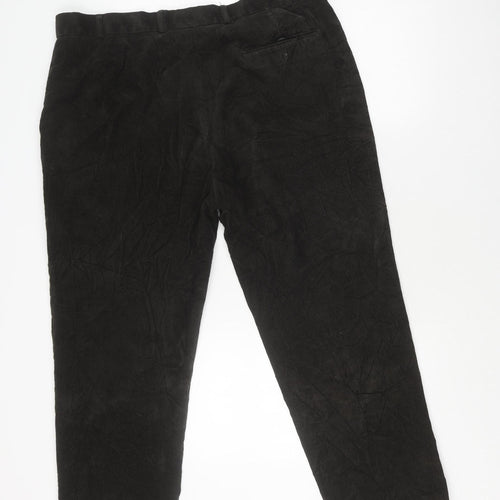 James Pringle Men's Black Corduroy Trousers 40W