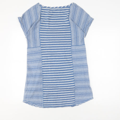 White Stuff Women's Blue Striped Tunic T-Shirt Size 8