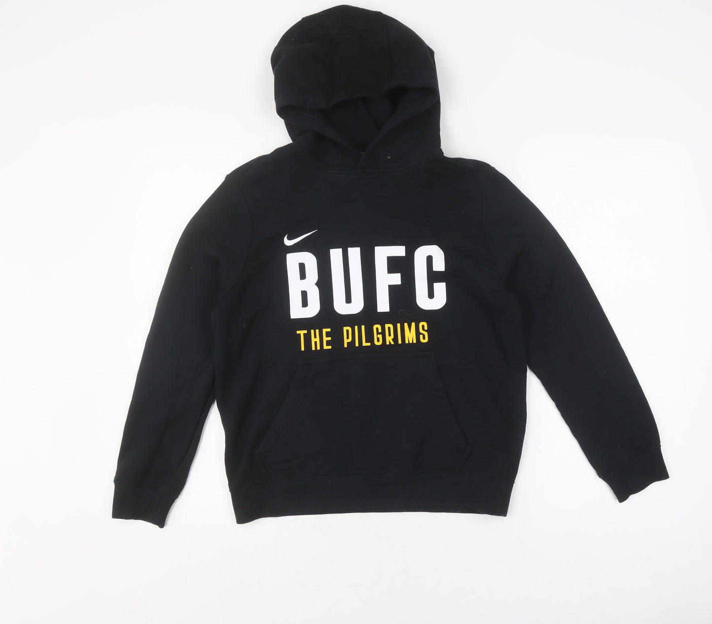 Nike Boys Black Hooded Pullover Football Hoodie, 12-13 Years