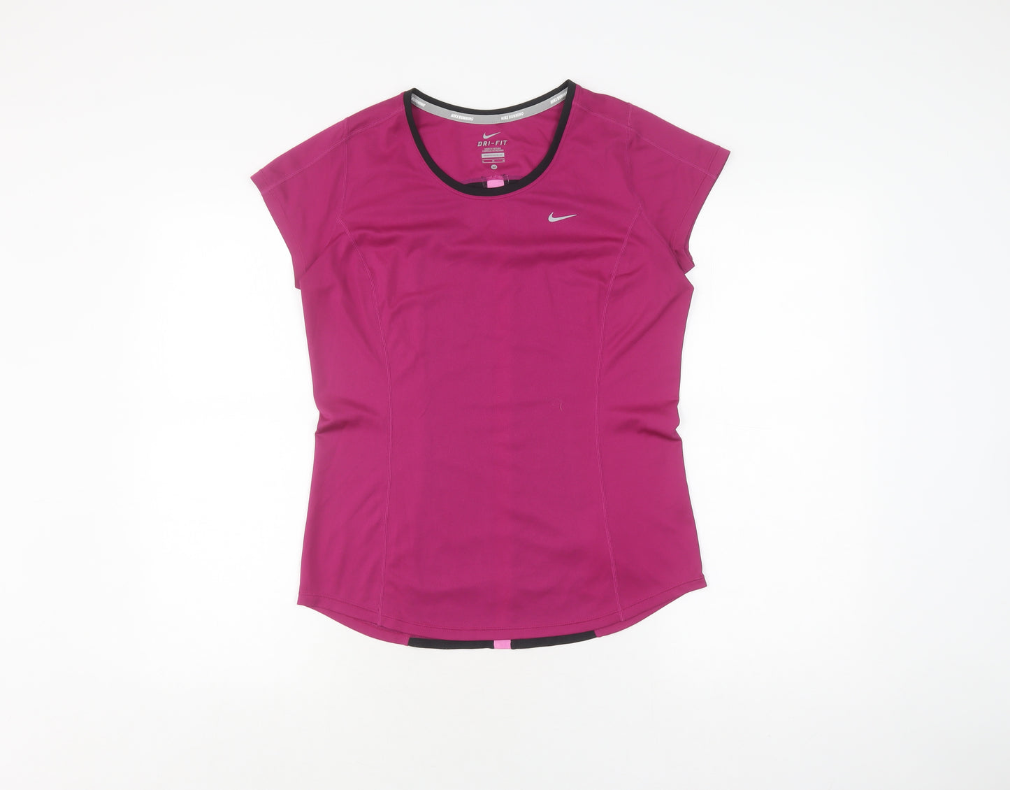 Nike Women's Pink Running T-Shirt, Size M, Moisture Wicking