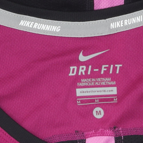 Nike Women's Pink Running T-Shirt, Size M, Moisture Wicking