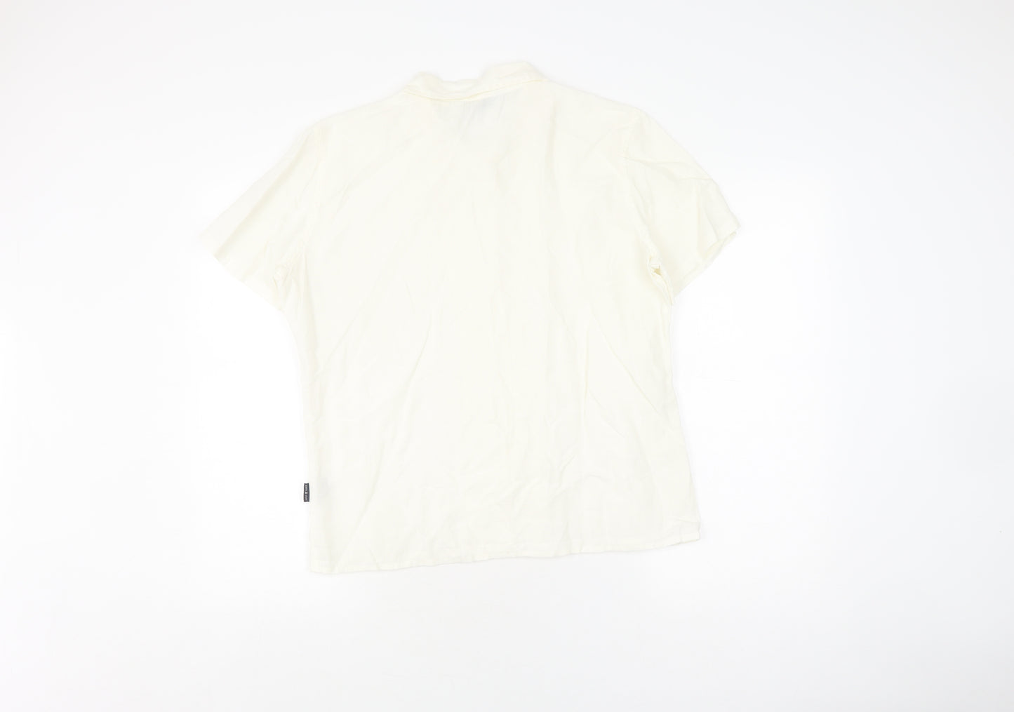 White Stuff Women’s White Linen Button-Up Blouse Size 4
