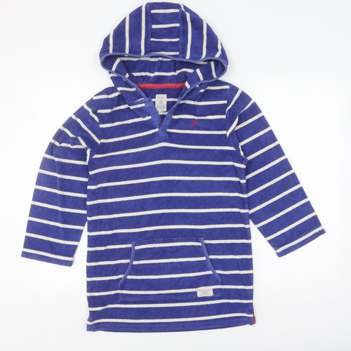 Joules Boys Blue Striped Hooded Rash Guard 11-12 Years