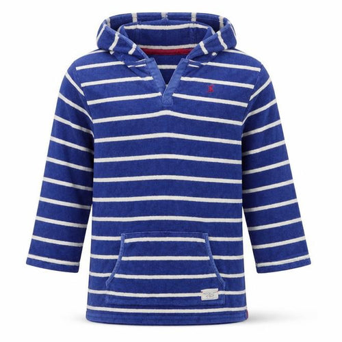 Joules Boys Blue Striped Hooded Rash Guard 11-12 Years