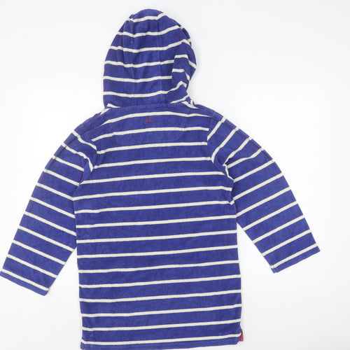Joules Boys Blue Striped Hooded Rash Guard 11-12 Years