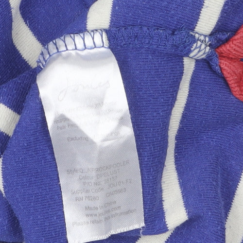 Joules Boys Blue Striped Hooded Rash Guard 11-12 Years
