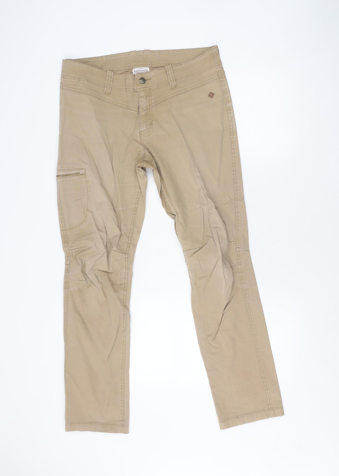 Kathmandu Women's Beige Cargo Trousers, Size 12, Spring