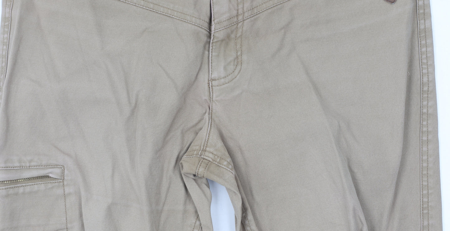 Kathmandu Women's Beige Cargo Trousers, Size 12, Spring