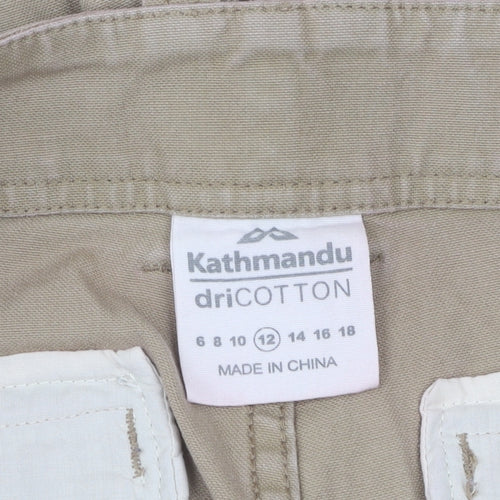 Kathmandu Women's Beige Cargo Trousers, Size 12, Spring