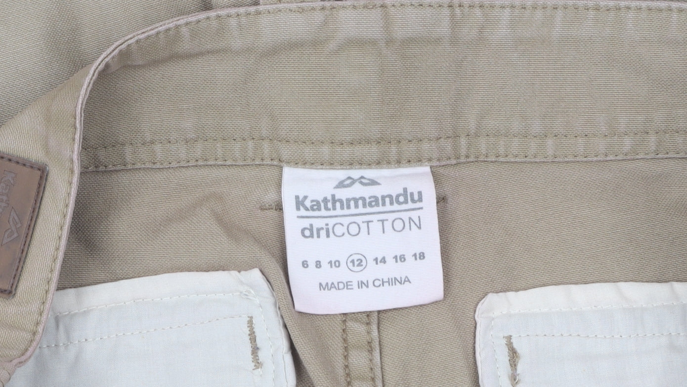 Kathmandu Women's Beige Cargo Trousers, Size 12, Spring
