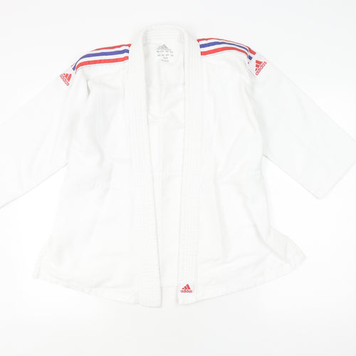 Adidas Boys White Track Jacket 11 Years Cotton Blend