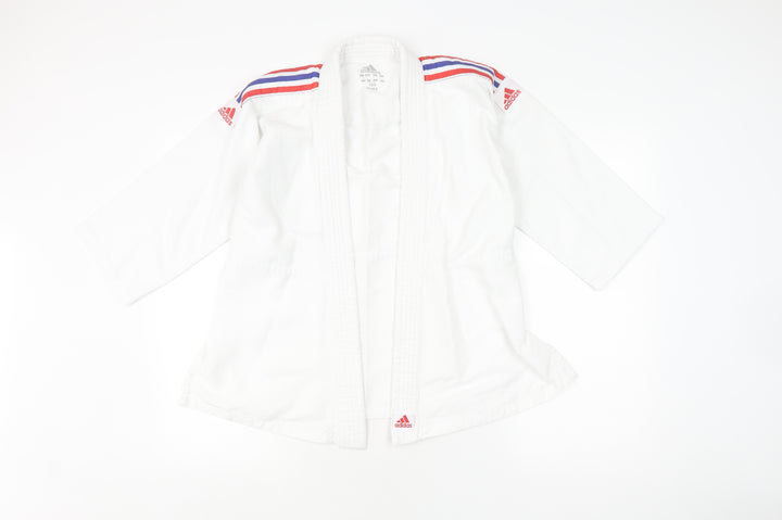 Adidas Boys White Track Jacket 11 Years Cotton Blend
