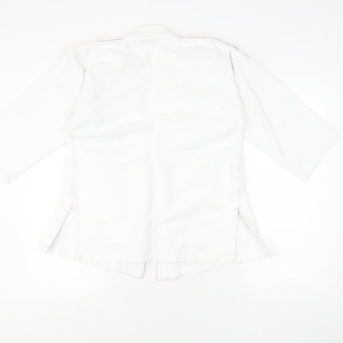 Adidas Boys White Track Jacket 11 Years Cotton Blend