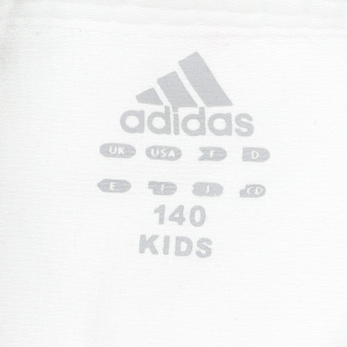 Adidas Boys White Track Jacket 11 Years Cotton Blend