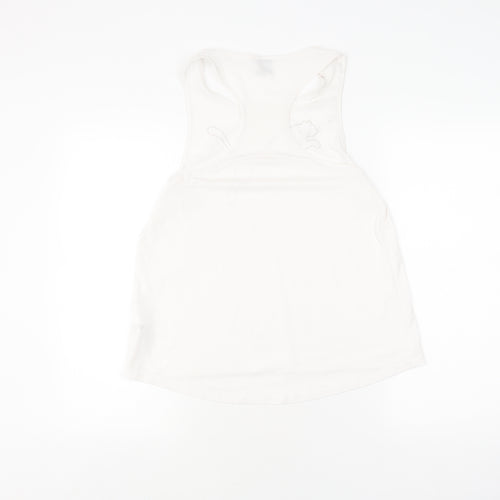 Puma Women's White Tank Top, Size S - Athletic Fit, Gym Ready