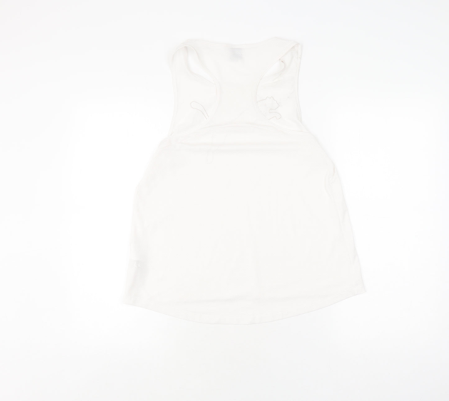 Puma Women's White Tank Top, Size S - Athletic Fit, Gym Ready