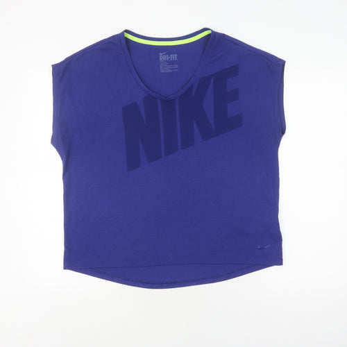 Nike Women's Blue Sleeveless Dri-FIT T-Shirt L